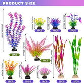 KUTKUT 25Pcs Fish Tank Artificial Plastic Plants Decorations Large Aquarium Decor Betta Goldfish Tank Accessories